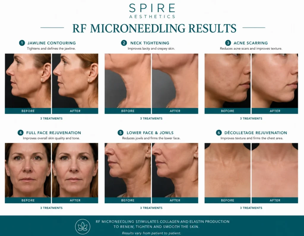 RF Microneedling Skin tightening Allesley results