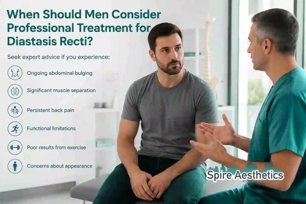 When Should Men Consider Professional Treatment for Diastasis Recti Allesley?